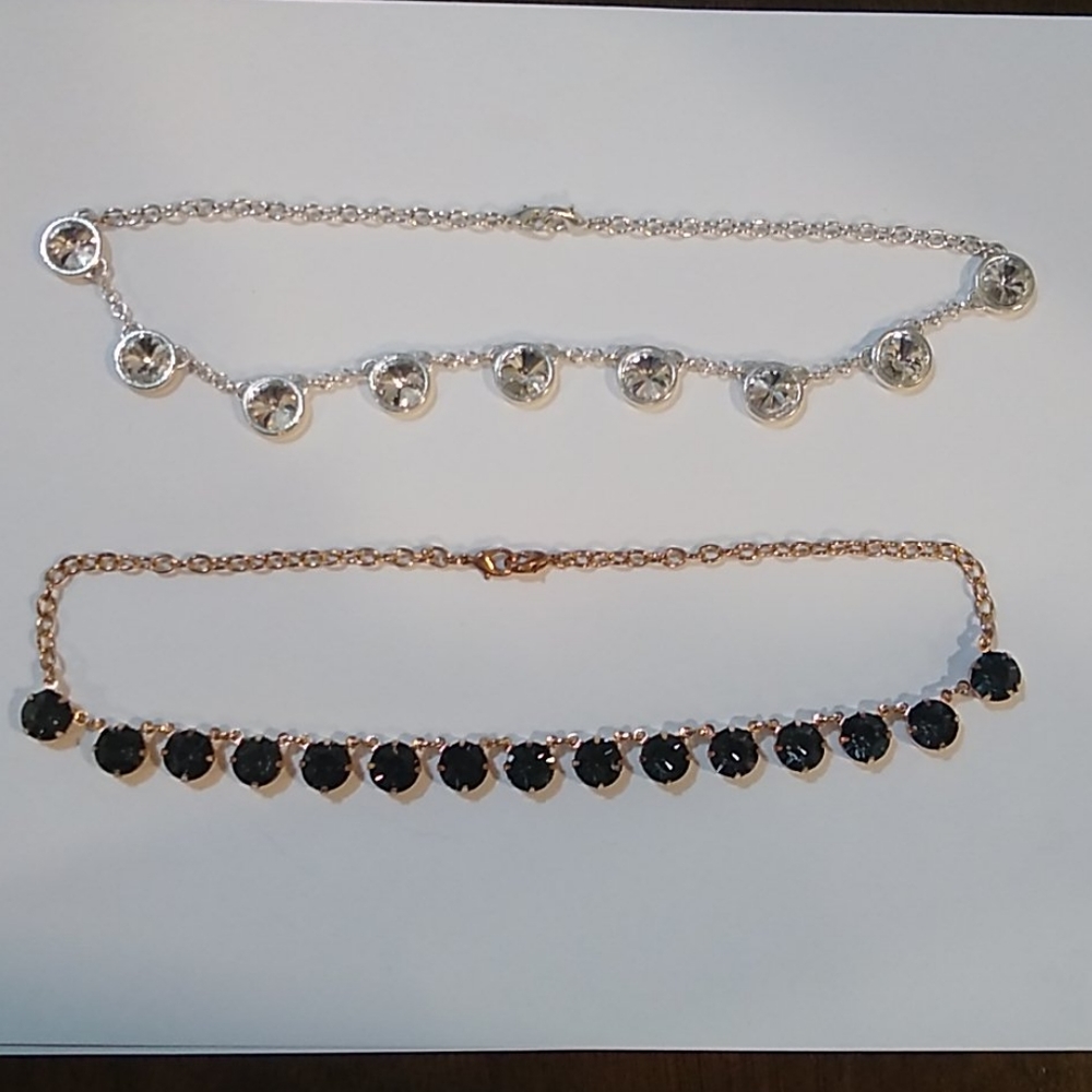 Gold and silver necklaces